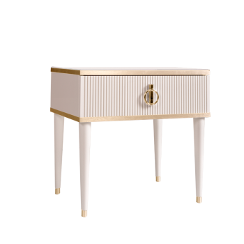 Тумба прикроватная Римини СОЛО (Слоновая кость/Золото) РМТП-1(s)