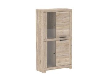 Пенал низкий со стеклом, Юта (802*373*1476) Дуб Мария, 31707