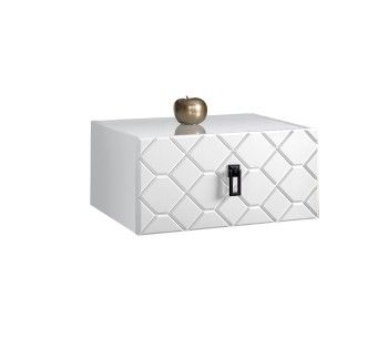 Тумба прикроватная Bogemia Fly Farfalle (Белый) (Lakobel/Черный) БМТП-1