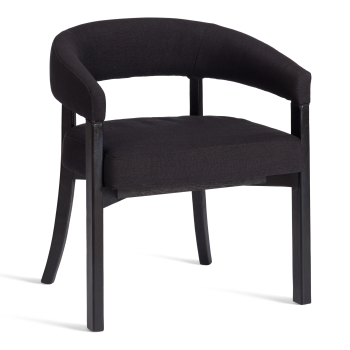 Стул SURTUR, дерево вяз/ткань лен, черный/черный лен, 54х53х74 см