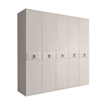 Шкаф 5-ти дв. Bogemia Farfalle (Шелк/Хром) БМШ2/5(Fa)