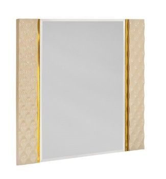 Зеркало Лара ППУ бежевый глянец