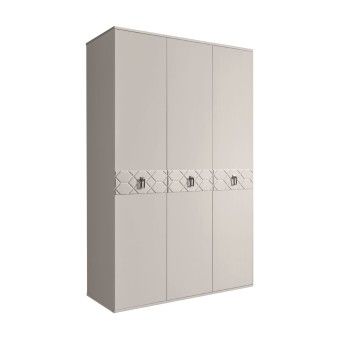 Шкаф 3-х дверный Bogemia Farfalle (Шелк/Хром) БМШ2/3(Fa)