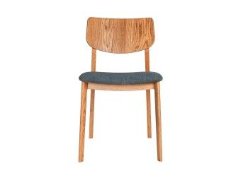 Стул LESTER жесткая спинка (Дуб натуральный с патиной темный орех - 51 Букле Зеленый)