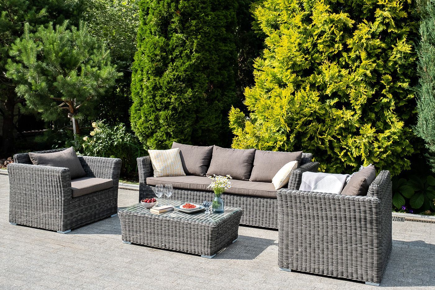 Изготовление садовой мебели из искусственного ротанга - 86 фото