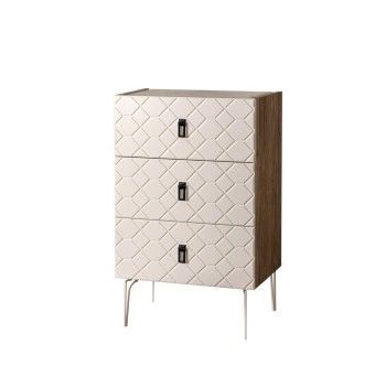 Комод Bogemia Woodline Fa (Слоновая кость) (Novabuk/Черный) БМКМ-1