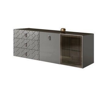 Комод 1.6м Bogemia Fly Farfalle (Серый) (Lakobel/Хром) БМКМ-4[5][10]