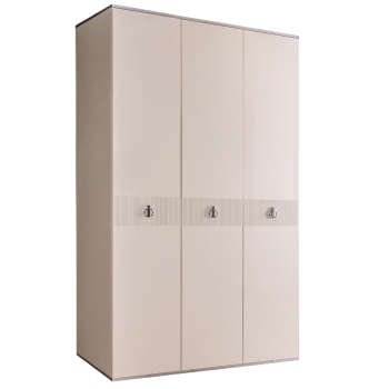 Шкаф 3-х дверный Римини СОЛО (Слоновая кость/Серебро) РМШ2/3(s)