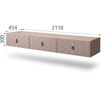 Тумба телевизионная 2.1м Bogemia Fly Farfalle (Мокка) (Novabuk/Хром) БМТ-2
