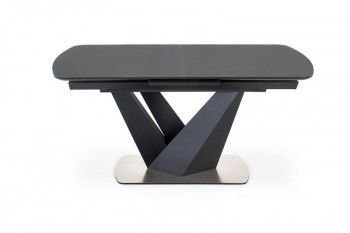 Стол обеденный Halmar PATRIZIO 160 раскладной (темно-серый/черный)