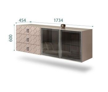 Комод 1.6м Bogemia Fly Farfalle (Мокка) (Lakobel/Хром) БМКМ-4[5]