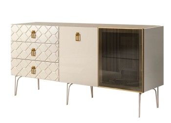 Комод 1.6м Bogemia Farfalle (Слоновая кость) (Novabuk/Золото) БМКМ-4(Fa)[5][10]