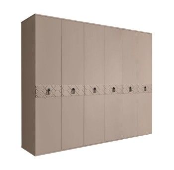 Шкаф 6-ти дв. Bogemia Farfalle (Мокка/Черный) БМШ2/6(Fa)