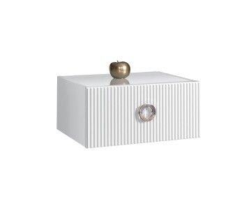 Тумба прикроватная Bogemia Fly Fillini (Белый) (Lakobel/Хром) БМТП-1
