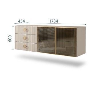 Комод 1.6м Bogemia Fly Fillini (Ваниль) (Novabuk/Золото) БМКМ-4[5]