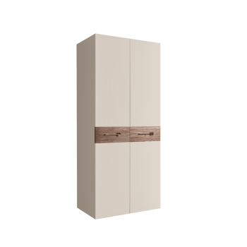 Шкаф 2-х дверный Bogemia Wood Wo (Слоновая кость/Золото) БМШ2/2(Wo)