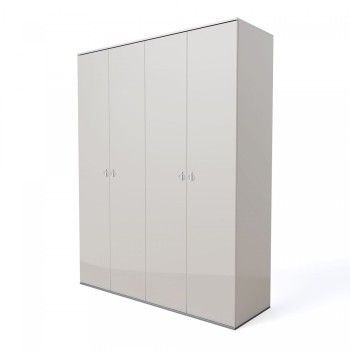 Шкаф 4-х дверный Римини (Слоновая кость/Серебро) РМШ2/4