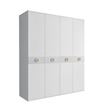 Шкаф 4-х дв. Bogemia Fillini (Белый/Золото) БМШ2/4(Fi)