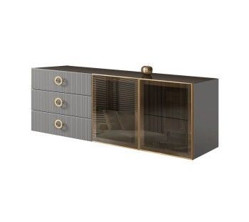 Комод 1.6м Bogemia Fly Fillini (Серый) (Lakobel/Золото) БМКМ-4[5]