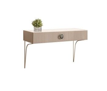 Стол туалетный (консоль) Bogemia Fillini (Ваниль) (Lakobel/Хром) БМСТ-1(FI)