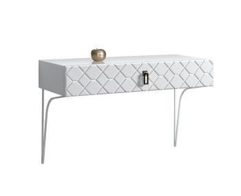 Стол туалетный (консоль) Bogemia Farfalle (Белый) (Lakobel/Хром) БМСТ-1(Fa)