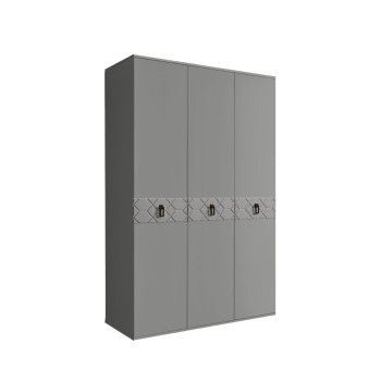 Шкаф 3-х дверный Bogemia Farfalle (Серый/Черный) БМШ2/3(Fa)