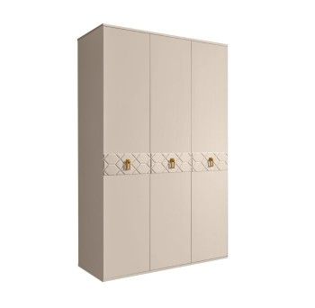 Шкаф 3-х дверный Bogemia Farfalle (Ваниль/Золото) БМШ2/3(Fa)