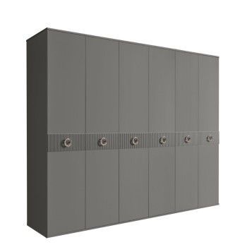 Шкаф 6-ти дв. Bogemia Fillini (Серый/Хром) БМШ2/6(Fi)