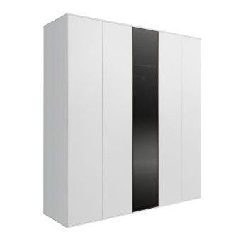 Шкаф 5-ти дв. Bogemia Air (Белый/Черный) БМШ2/5(1)