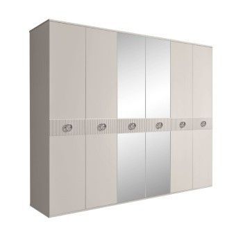 Шкаф 6-ти дв. с зеркалами Bogemia Fillini (Шелк/Хром) БМШ1/6(Fi)