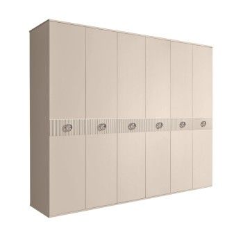 Шкаф 6-ти дв. Bogemia Fillini (Ваниль/Хром) БМШ2/6(Fi)