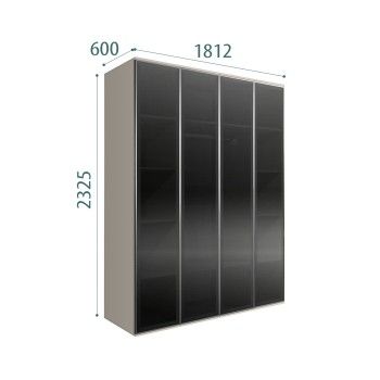 Шкаф 4-х дверный Bogemia Air (Шелк/Серебро) БМШ2/4(4)