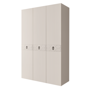 Шкаф 3-х дверный Bogemia Farfalle (Слоновая кость/Хром) БМШ2/3(Fa)