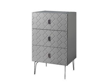 Комод Bogemia Farfalle (Серый) (Novabuk/Хром) БМКМ-1(Fa)