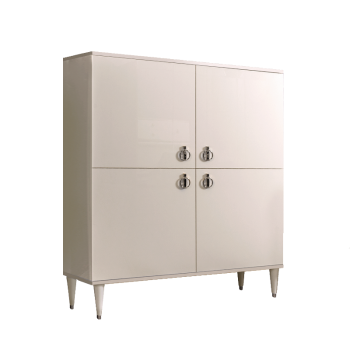 Пенал 4 двери Римини (Бежевый/Серебро) РМП-3