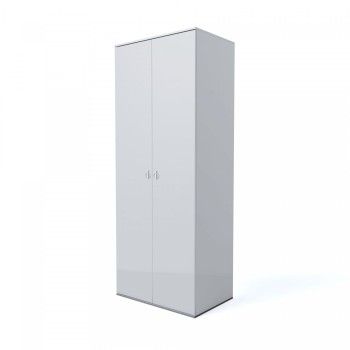 Шкаф 2-х дверный Римини (Белый/Серебро) РМШ2/2