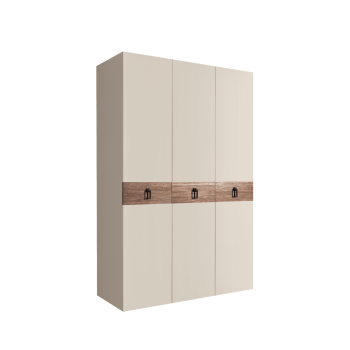 Шкаф 3-х дверный Bogemia Wood Fa (Слоновая кость/Черный) БМШ2/3(Wo)
