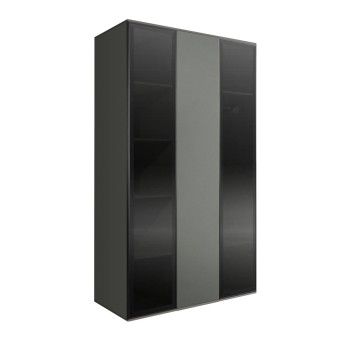 Шкаф 3-х дверный Bogemia Air (Серый/Черный) БМШ2/3(2)