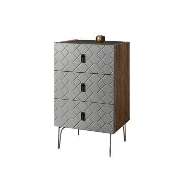 Комод Bogemia Woodline Fa (Серый) (Lakobel/Черный) БМКМ-1