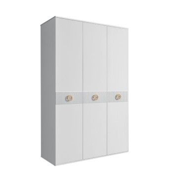 Шкаф 3-х дверный Bogemia Fillini (Белый/Золото) БМШ2/3(Fi)