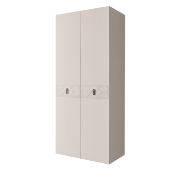 Шкаф 2-х дверный Bogemia Farfalle (Слоновая кость/Хром) БМШ2/2(Fa)