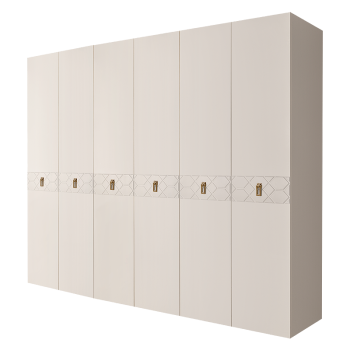 Шкаф 6-ти дв. Bogemia Farfalle (Слоновая кость/Золото) БМШ2/6(Fa)