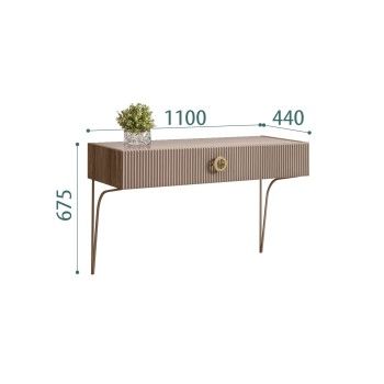 Стол туалетный Bogemia Woodline Fi (Мокка) (Lakobel/Золото) БМСТ-1