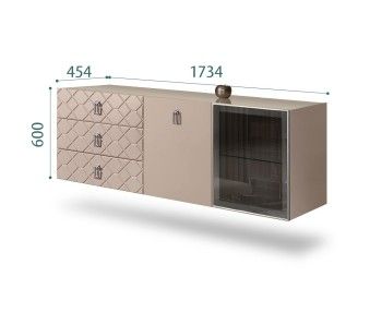 Комод 1.6м Bogemia Fly Farfalle (Мокка) (Lakobel/Хром) БМКМ-4[5][10]