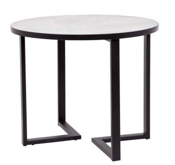 Стол круглый Лофт Зиг-Заг (ЛДСП 32 мм /Мрамор сетте 1468/ кромка чёрная)