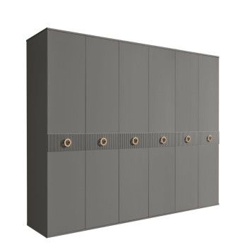 Шкаф 6-ти дв. Bogemia Fillini (Серый/Золото) БМШ2/6(Fi)