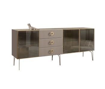 Комод 2.1м Bogemia Fillini (Мокка) (Lakobel/Хром) БМКМ-5(Fi)[5]