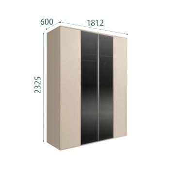 Шкаф 4-х дв. Bogemia Air (Ваниль/Серебро) БМШ2/4(2)