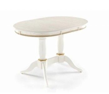 Стол Овал Милорд (80х120х160) Эмаль 1013 + патина золото