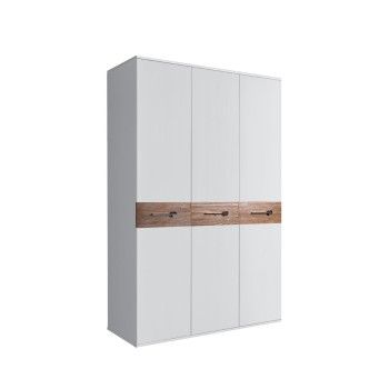 Шкаф 3-х дверный Bogemia Wood Wo (Белый/Хром) БМШ2/3(Wo)